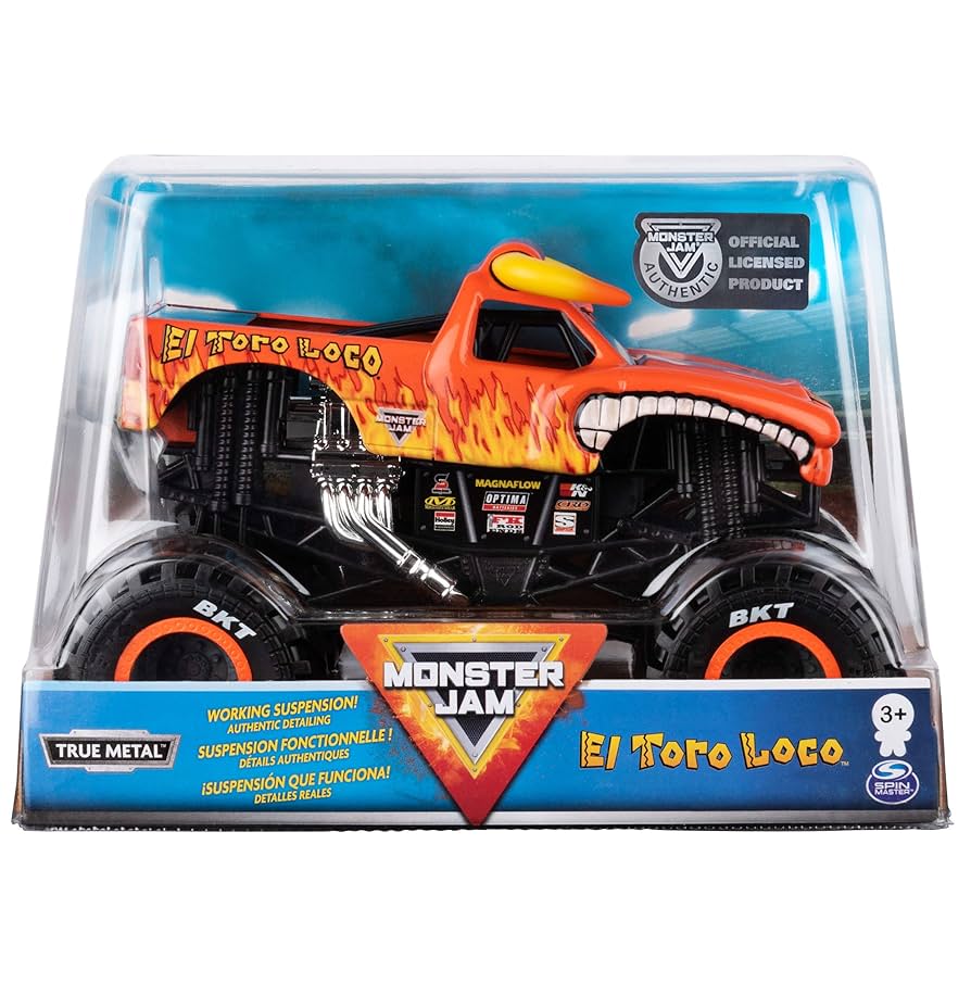 モンスタージャム1/24 - エル・トロ・ロコ Amazon.com: Monster Jam, Official El Toro Loco Monster Truck